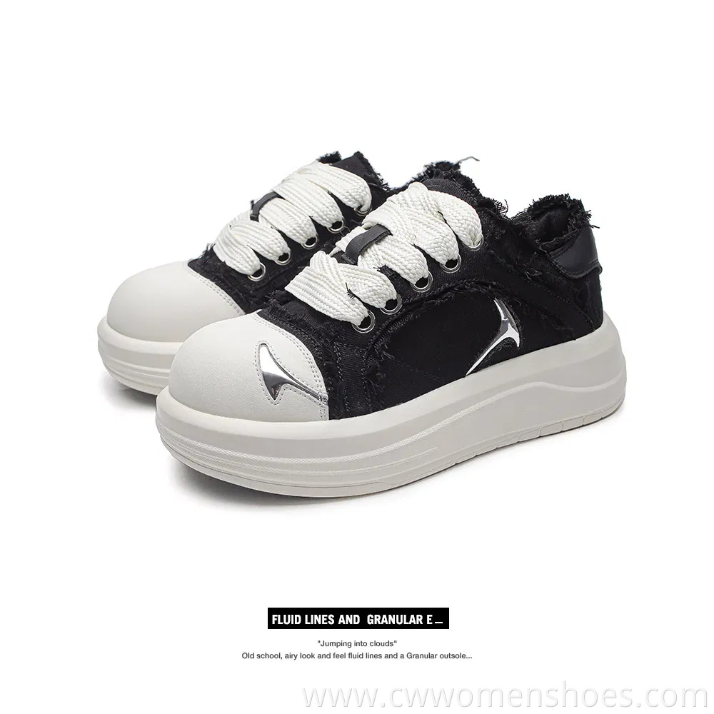 Smiling Face Big-Toe Shoes for Men and Women, Autumn Thick-Soled Heightening Shock-Absorbing Canvas Shoes, Casual Couple Shoes, Women's Shoes